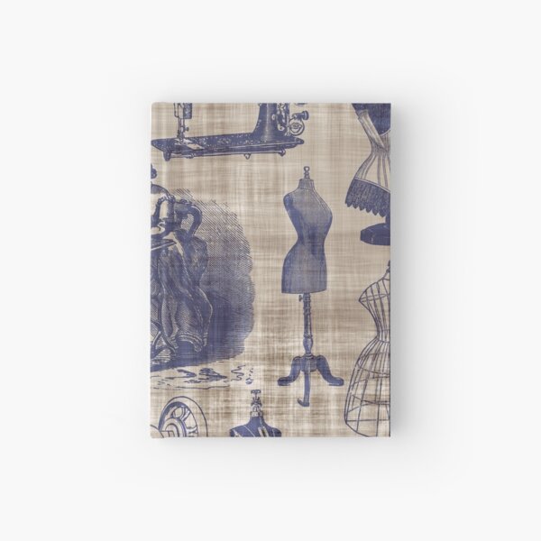 Vintage Sewing Toile Hardcover Journal