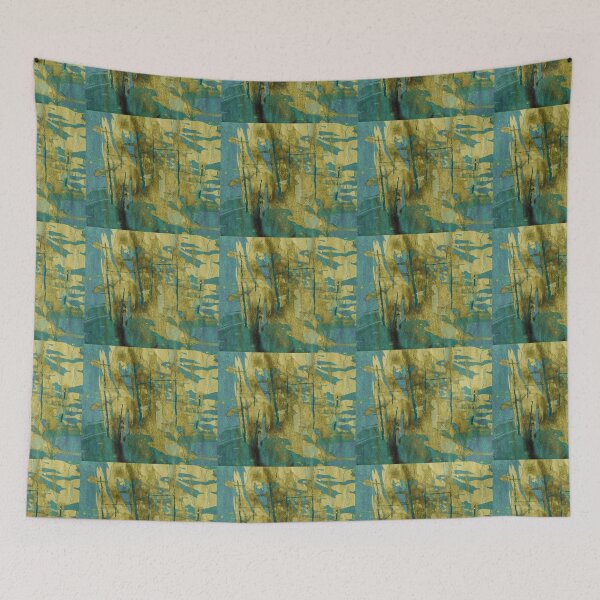 Item preview, Golden-blue abstract designed and sold by bunlinked.