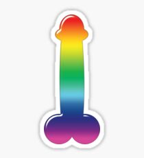 Gay rainbow Penis t-shirt Sticker
