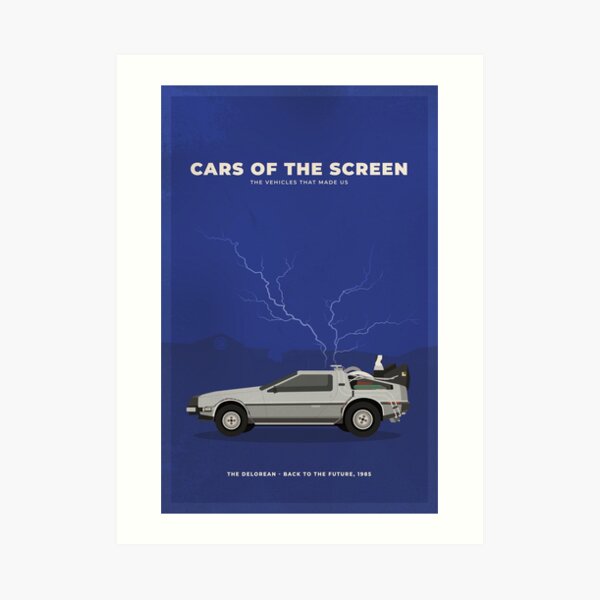 Cars of the Screen - DMC Time Traveler Art Print
