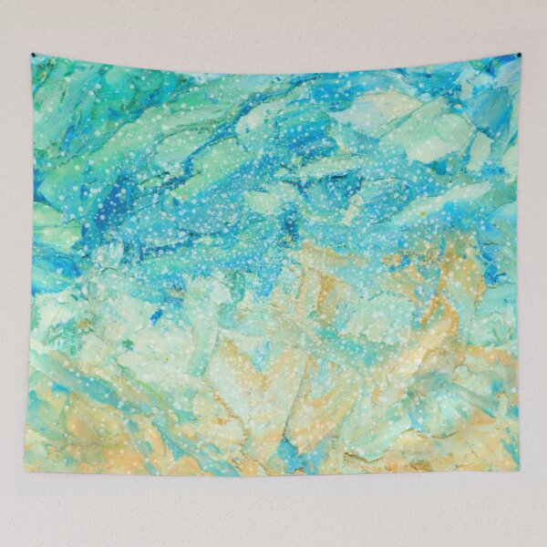 Item preview, Blue and Yellow Speckled Watercolor designed and sold by Eagerly Elementary Music.