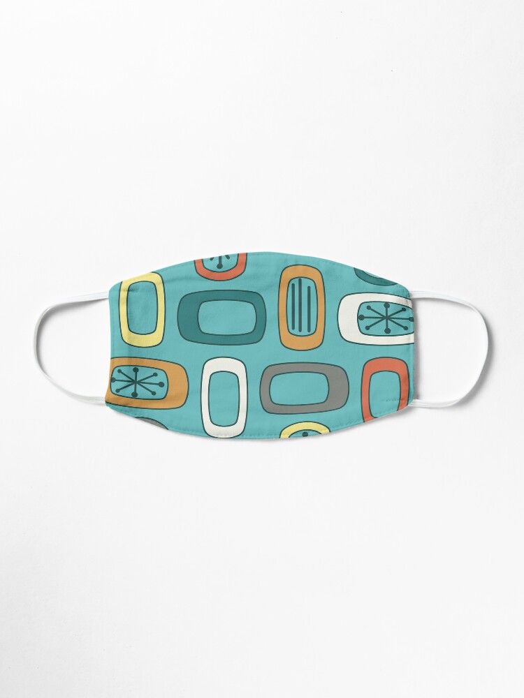 Alternate view of Midcentury MCM Rounded Rectangles Aquamarine Mask