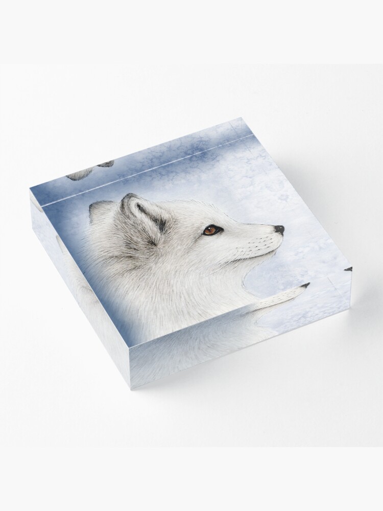 Alternate view of Polar Fox Profile Acrylic Block