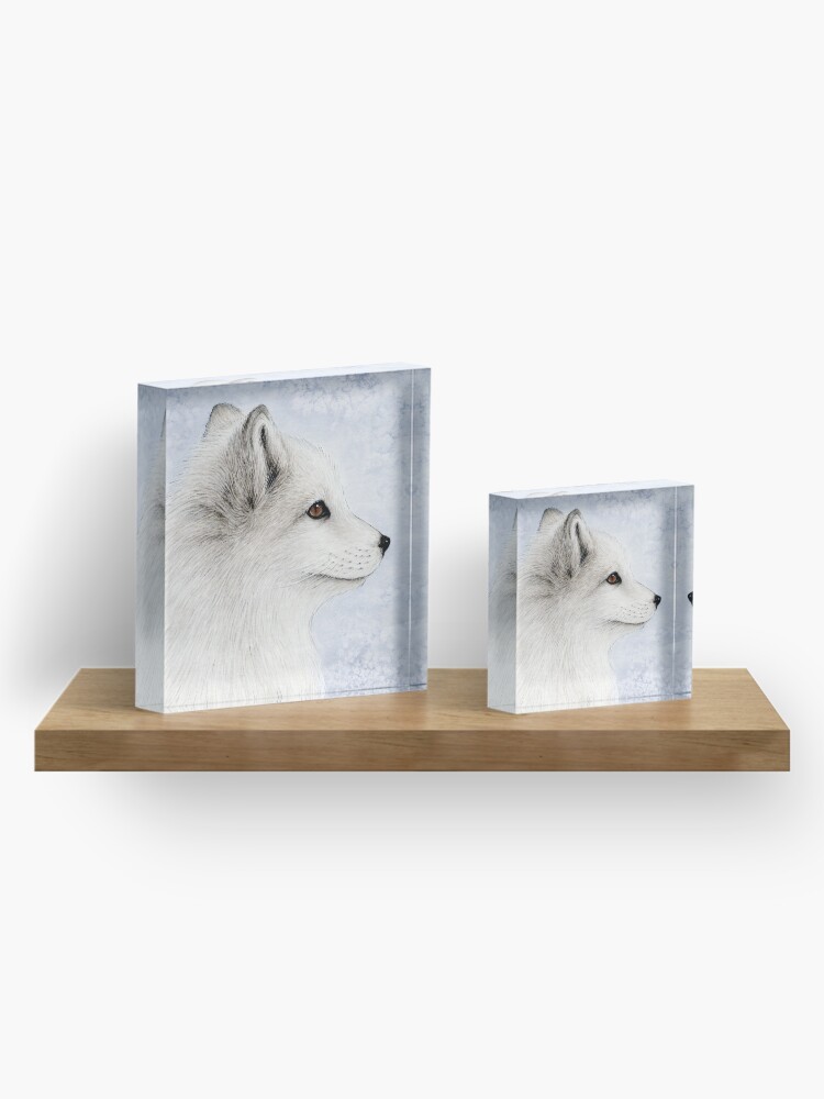 Alternate view of Polar Fox Profile Acrylic Block