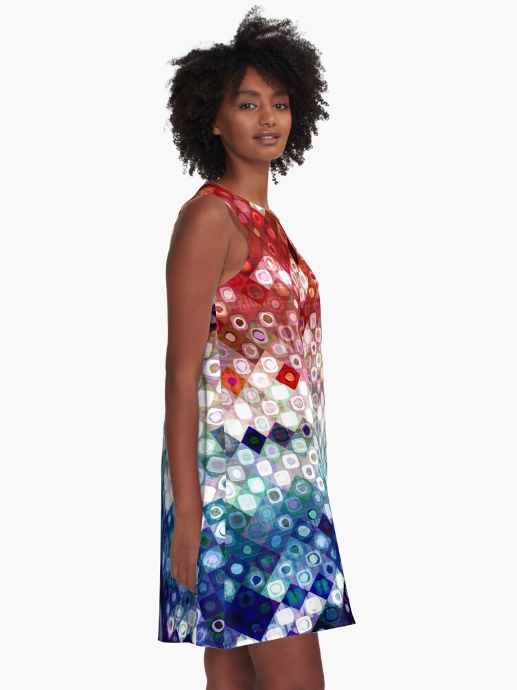 Alternate view of Patriotic America Collage A-Line Dress