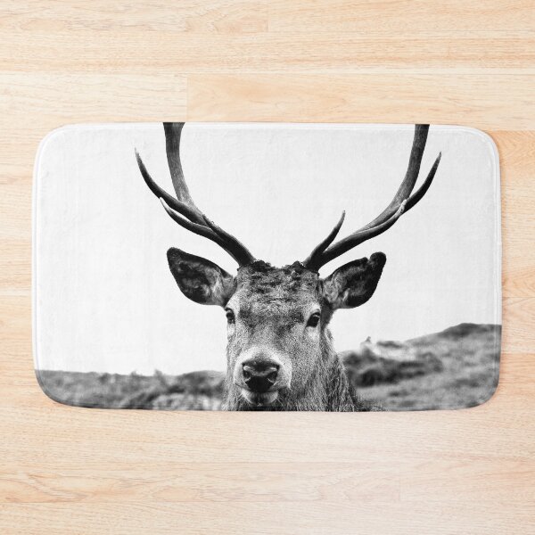 Item preview, European Red Stag - b/w designed and sold by Leeanne Mackay.