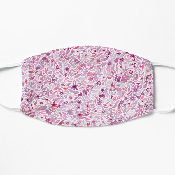 Floral Pink Flat Mask