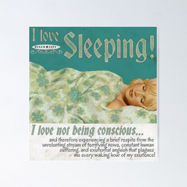 Item preview, I Love Sleeping designed and sold by binchcity.