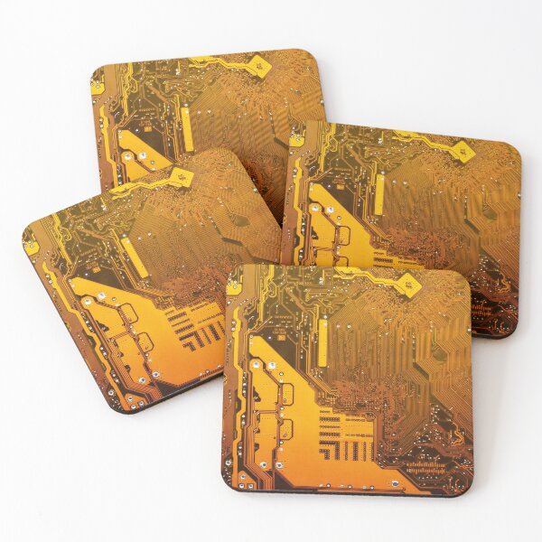Item preview, ocher electronic circuit board designed and sold by tony4urban.