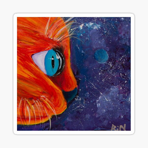 "Cats need Space" Sticker for Sale by rinphoto Redbubble
