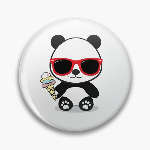 Item preview, Summer Panda Eating Icecream | Kids Kawaii designed and sold by clearvibes.