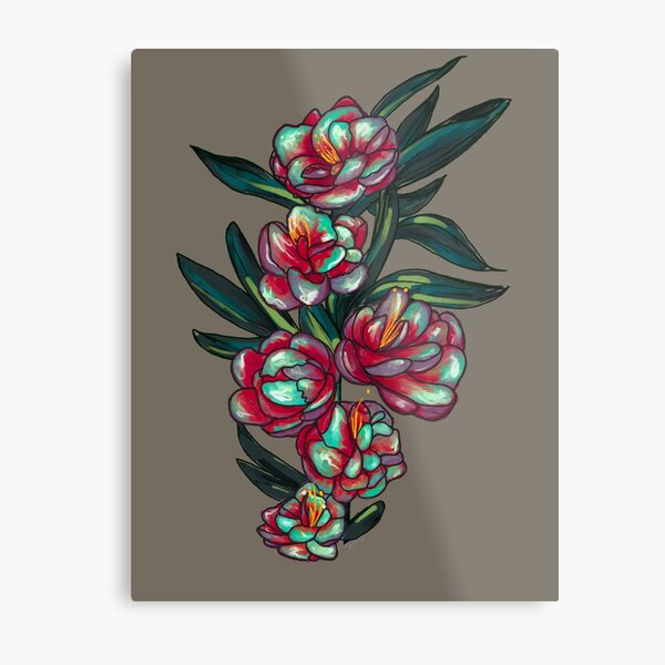 Flower- Slate Metal Print
