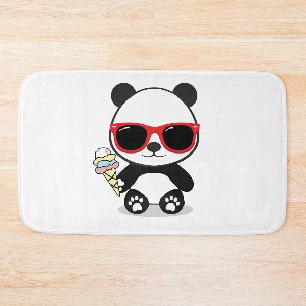 Item preview, Summer Panda Eating Icecream | Kids Kawaii designed and sold by clearvibes.