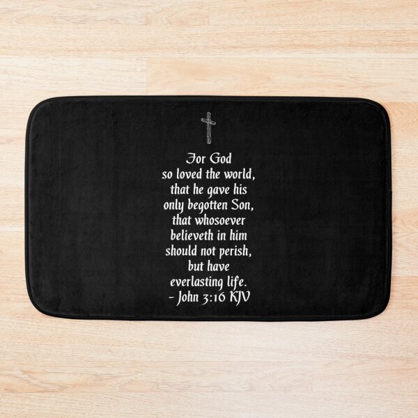 Item preview, John 3:16 KJV - Cross - White Print designed and sold by VerShirts.