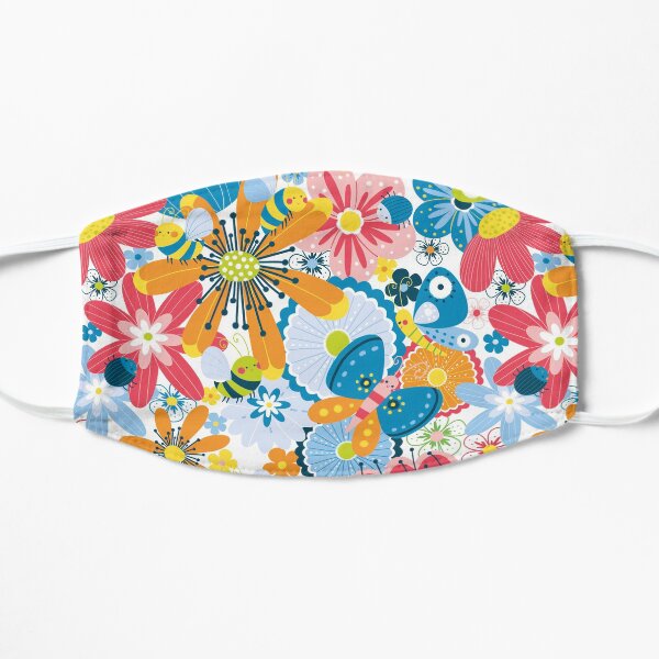 flowers and butterflies Mask