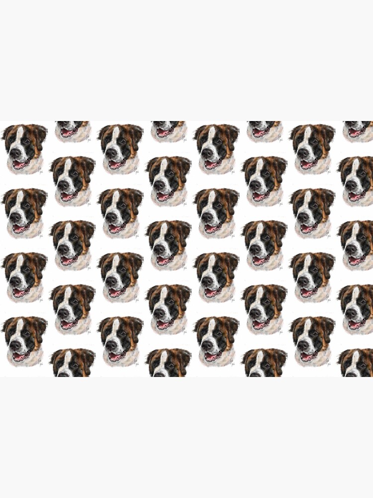 Smiling Happy St Bernard Dog by LITDigitalArt