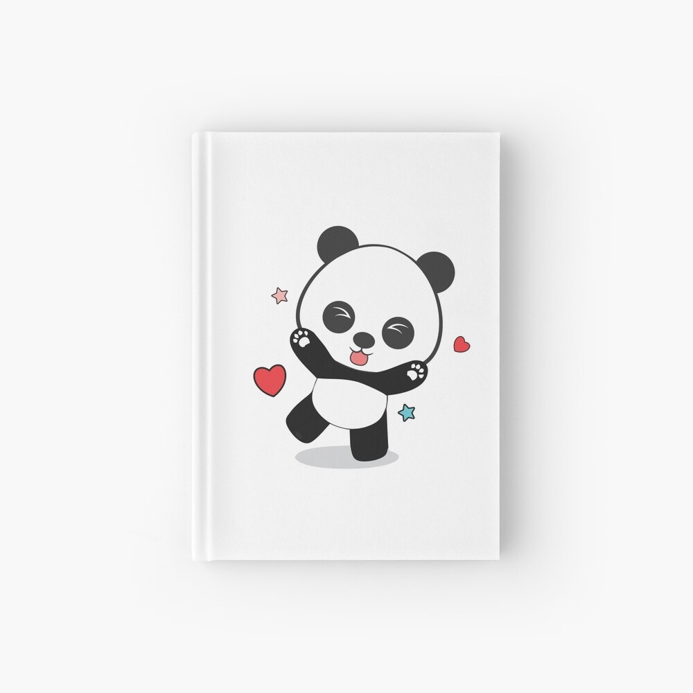 Happy Panda Loves Dancing, Kids Kawaii Spiral Notebook for Sale by  clearvibes