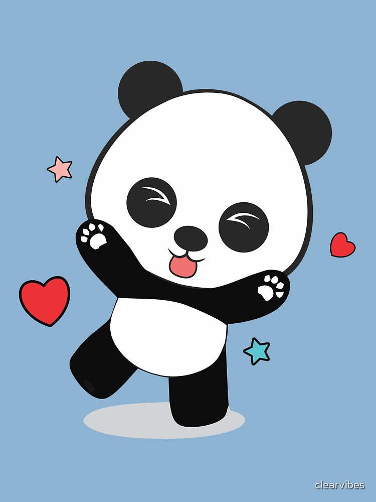 Cute Kawaii Love Panda Heart Dream - Cute Panda Kawaii - Posters and Art  Prints