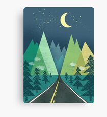 the Long Road at Night Canvas Print