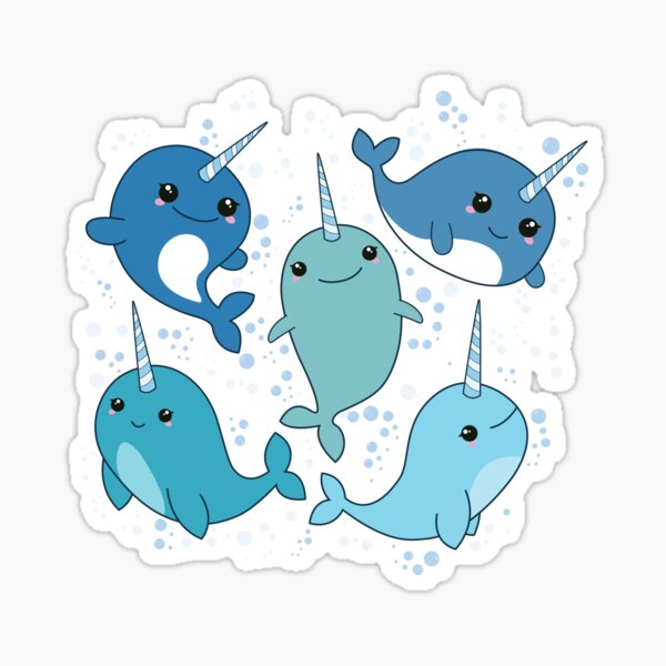 Narwhal Pattern Sticker