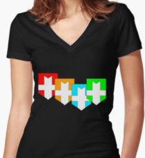 Elemental Knights Women's Fitted V-Neck T-Shirt