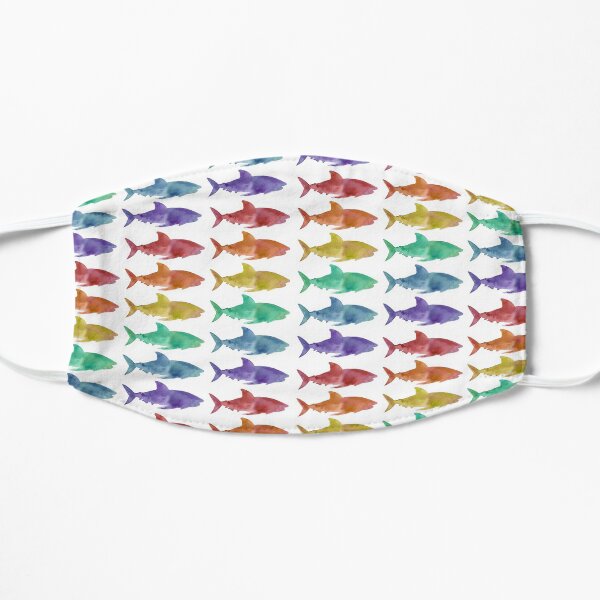 Rainbow Sharks Flat Mask
