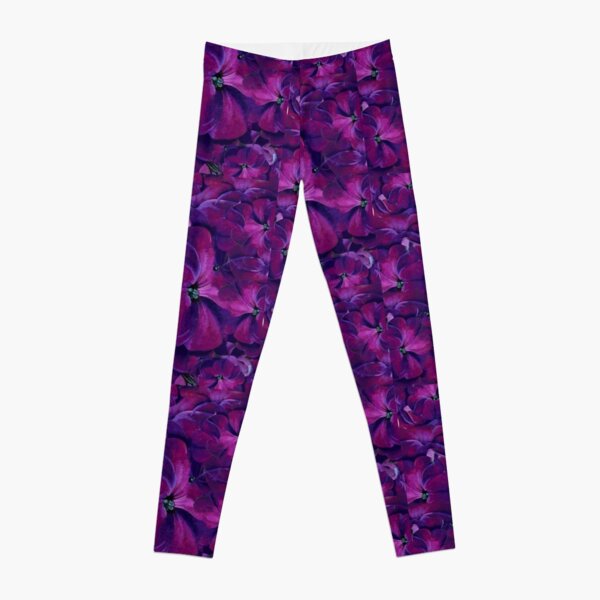 Dots purple flowers Leggings