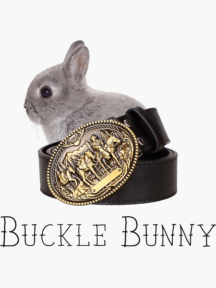 "Buckle Bunny" Sticker by rachelcsmith Redbubble
