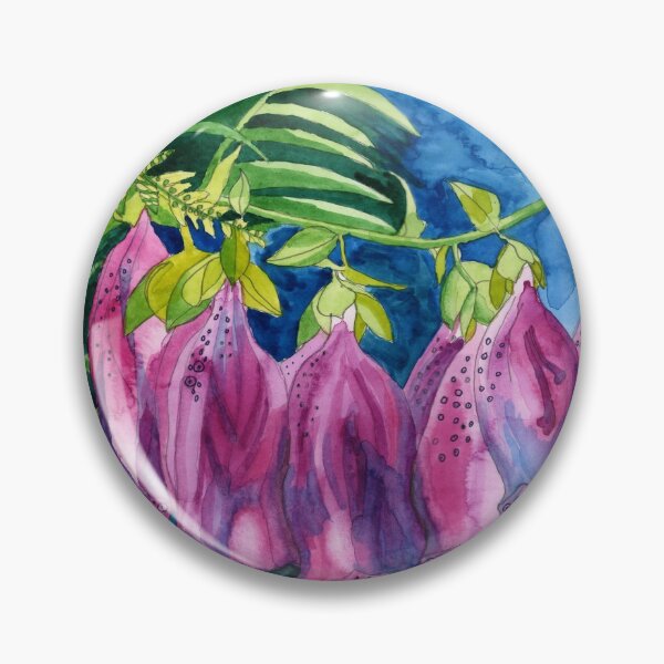 Item preview, Pink Foxglove watercolour painting designed and sold by esvb.