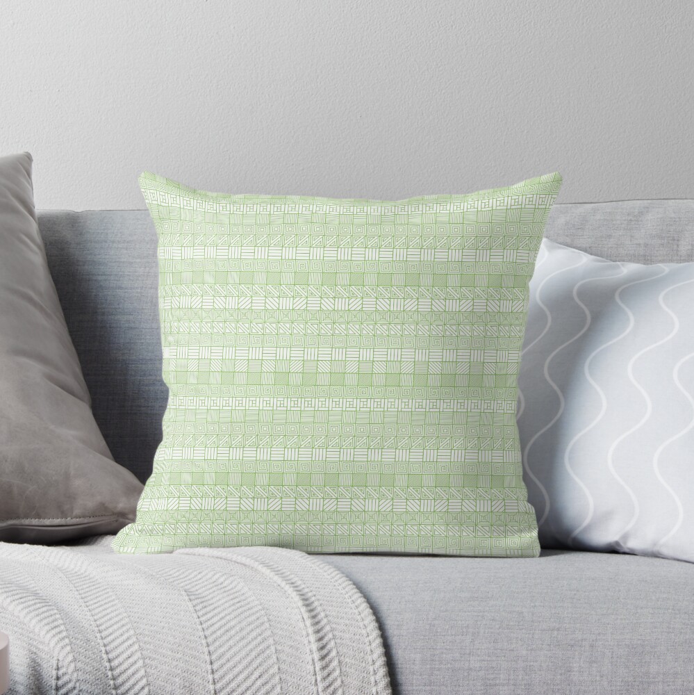 Square Syndrome Pattern Throw Pillow