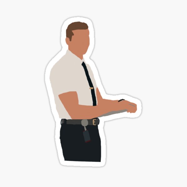 Evan 'Buck' Buckley, shirt and tie Sticker