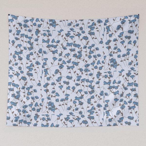 Item preview, Blue Floral Print designed and sold by emily  gaskin.