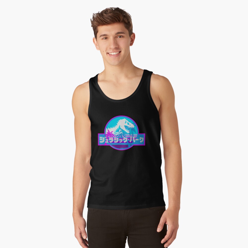Jurassic Park Vaporwave (Japanese) Tank Top