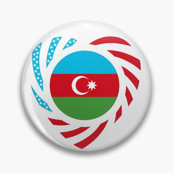 Item preview, Azerbaijani Multinational Patriot Flag Series (Heart) designed and sold by Carbon-Fibre Media.