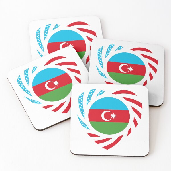 Item preview, Azerbaijani Multinational Patriot Flag Series (Heart) designed and sold by Carbon-Fibre Media.