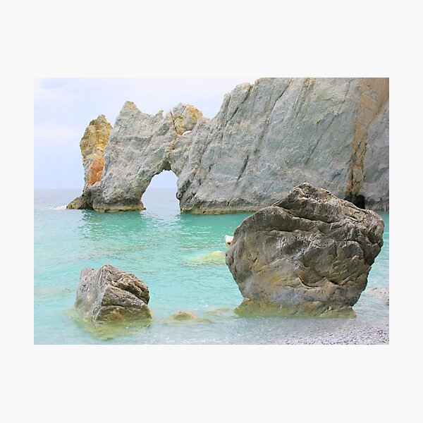 Limestone Arch - Lalaria Beach, Skiathos Island, Greece. Photographic Print