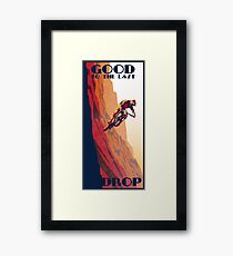 Lámina enmarcada cartel de bicicleta de montaña de estilo retro: bueno hasta la última gota