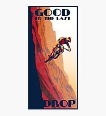 Retro-Stil Mountainbike-Poster: Gut bis zum letzten Tropfen Fotodruck