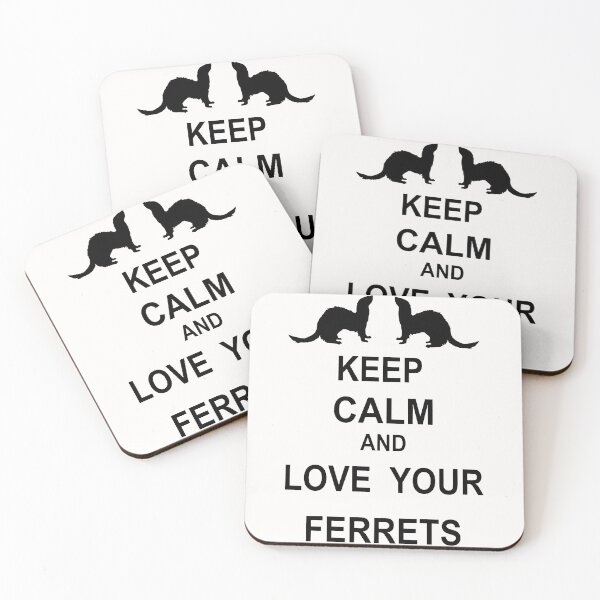 Item preview, Keep Calm and Love your Ferrets designed and sold by ZEDSOU ⭐⭐⭐⭐⭐.