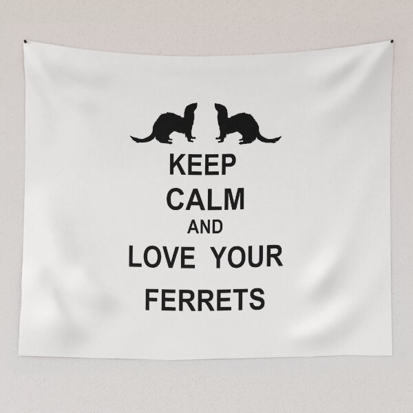 Item preview, Keep Calm and Love your Ferrets designed and sold by ZEDSOU ⭐⭐⭐⭐⭐.