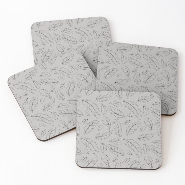 Item preview, Parrot Feather All-over print (black on grey) designed and sold by einsteinparrot.