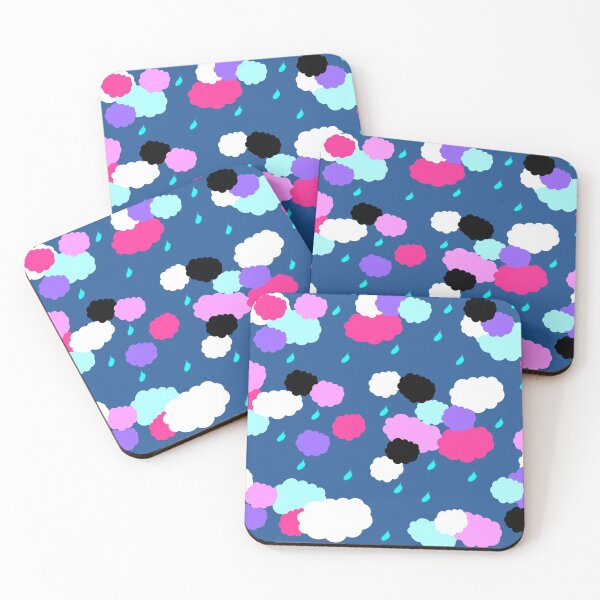 Item preview, Colorful clouds on blue background designed and sold by VivianVirtue.
