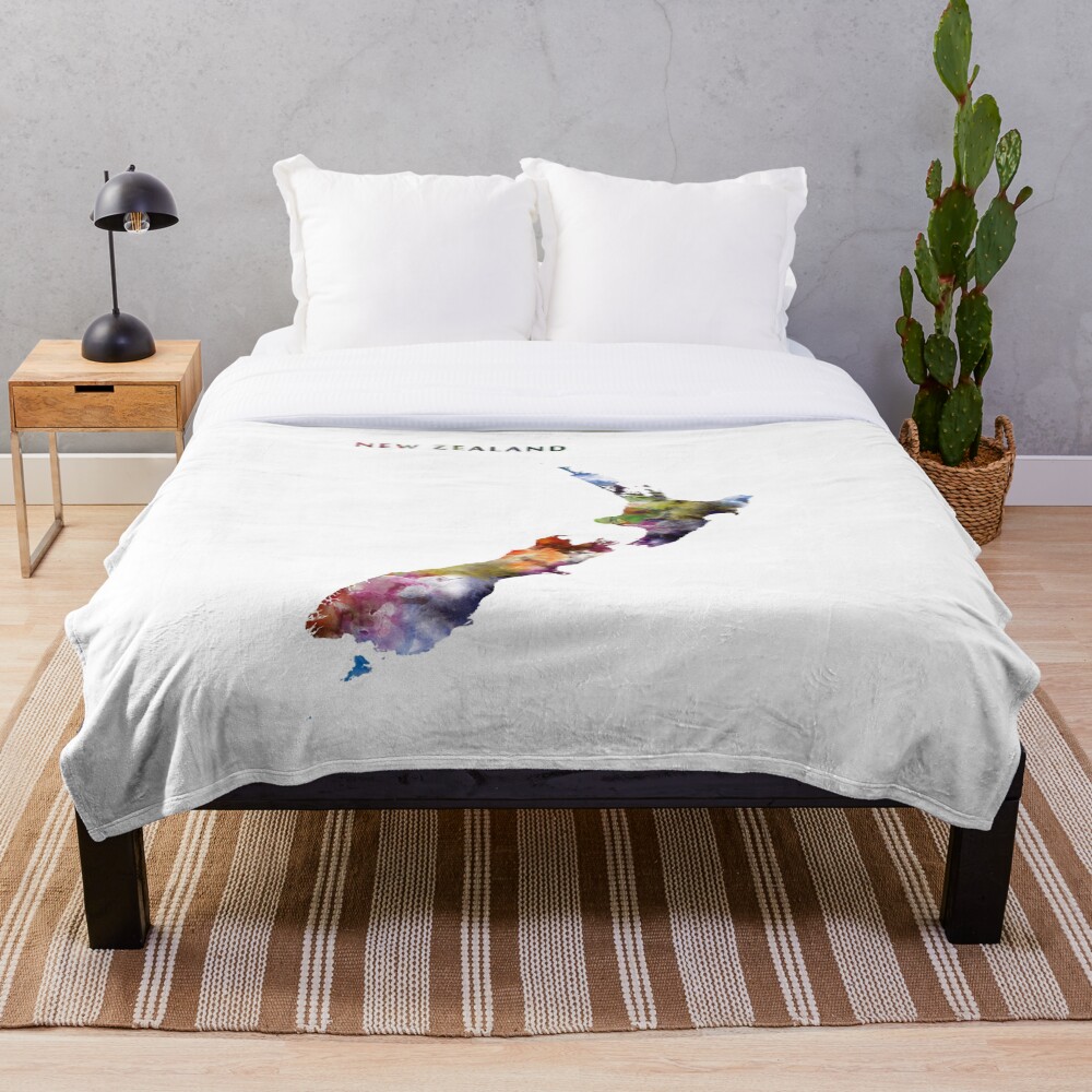 "New Zealand" Throw Blanket for Sale by MonnPrint Redbubble