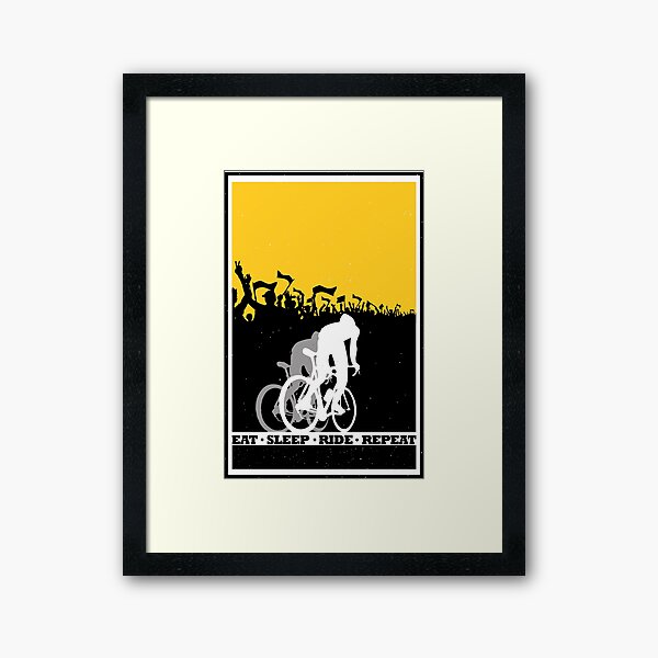 Eat Sleep Ride Repeat Framed Art Print