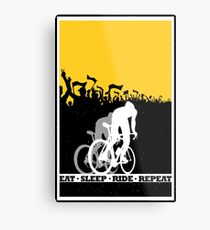 Lienzo metálico Eat Sleep Ride Repeat