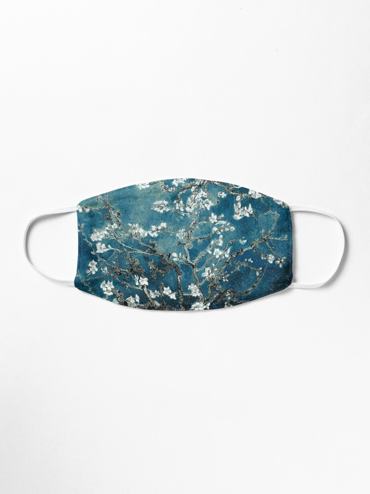 Alternate view of Van Gogh Almond Blossoms Dark Teal Mask