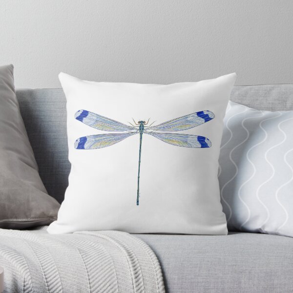Helicopter Damselfly Throw Pillow