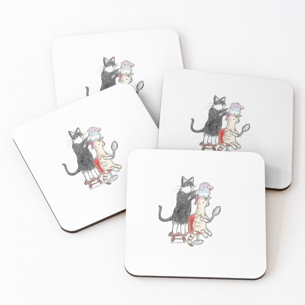 Wig & Meowkup Artist Coasters (Set of 4)