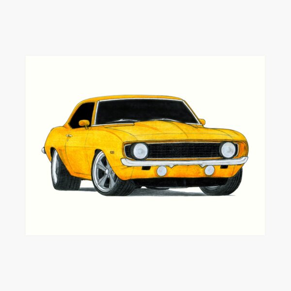 1969 Chevrolet Camaro SS Drawing