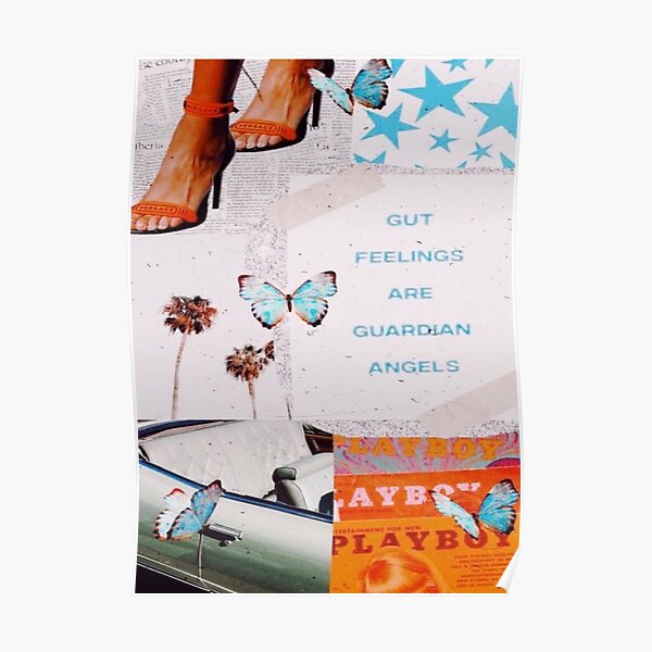 trendy butterfly collage Poster